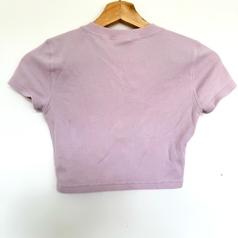 Aritzia Sunday Best Baby Waffle Cropped T-shirt - Picture 4 of 7